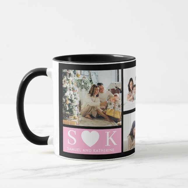 Caneca Fotos EDITÁVEIS de Namorados no Dia dos Namorados (Esquerda)