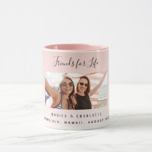 Caneca Fotos personalizadas melhores amigas para a vida c