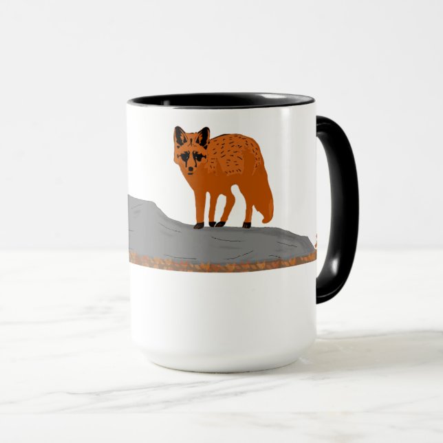 Caneca 🦊 Fox on the Rock Combo Mug (Frente Esquerda)