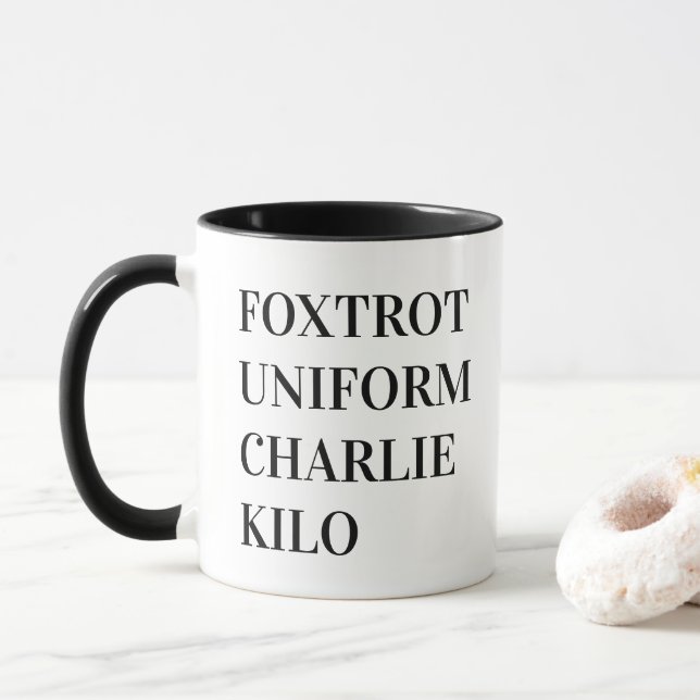 CANECA FOXTROT UNIFORME CHARLIE KILO (Com Donut)