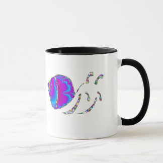 Caneca Fractal Blue e Purple Snail Shell
