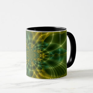 Caneca Fractal claro - Verde e amarelo