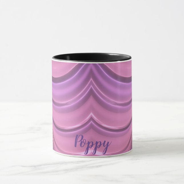 Caneca Fractal Mauretal cor-de-rosa - 3D - POPPY ~ GLOSSY (Centro)