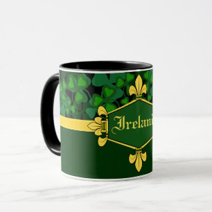Caneca Fragmentos verdes na Irlanda, Personalizar com o n