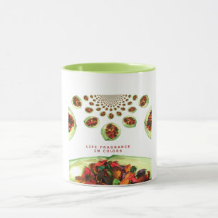 Caneca Fragrância de vida em potpourri colorido