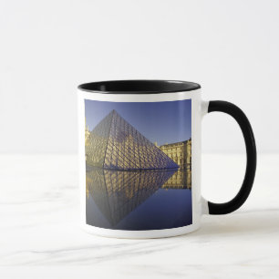 Caneca FRANÇA, Paris Reflexo, Pirâmide. O Louvre