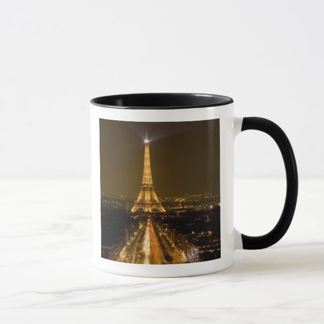 Caneca França, Paris. Vista noturna da Torre Eiffel (Direita)