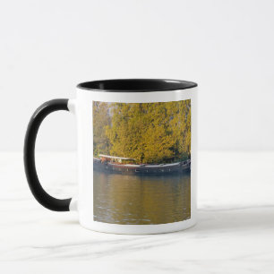 Caneca França, Rio Ródano, perto de Avinhão, barca ao lon