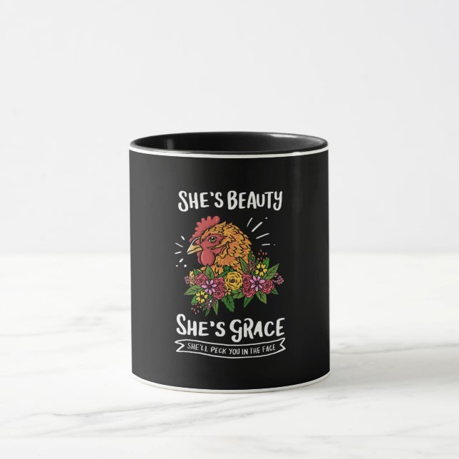 Caneca Frango - Ela é a beleza Ela é a graça (Centro)
