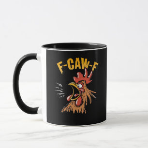 Caneca Frango F-Caw-F Vintage F-Caw-F Galinha Engraçada R