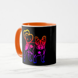 Caneca Französische Bulldogge Neon Herz French Bulldog