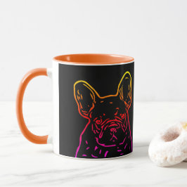Caneca Französische Bulldogge Neon Herz French Bulldog