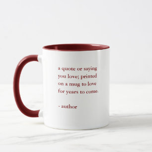 Caneca Frase de Cota Burgundy Personalizada