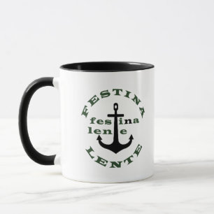 Caneca frases festina lente, latin