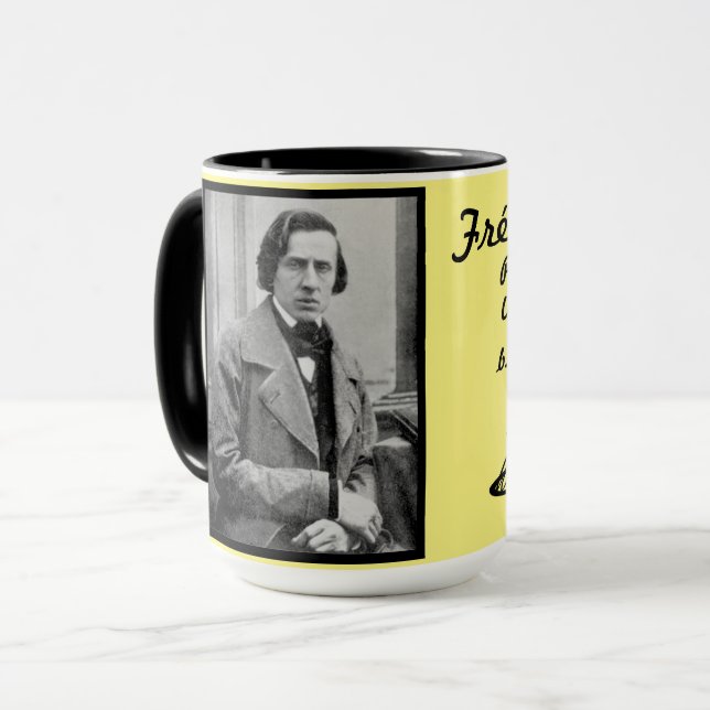 Caneca Frédéric Chopin Combo Mug, 15 oz (Frente Esquerda)