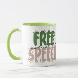 Caneca Free Speech Is a Human Right Mug