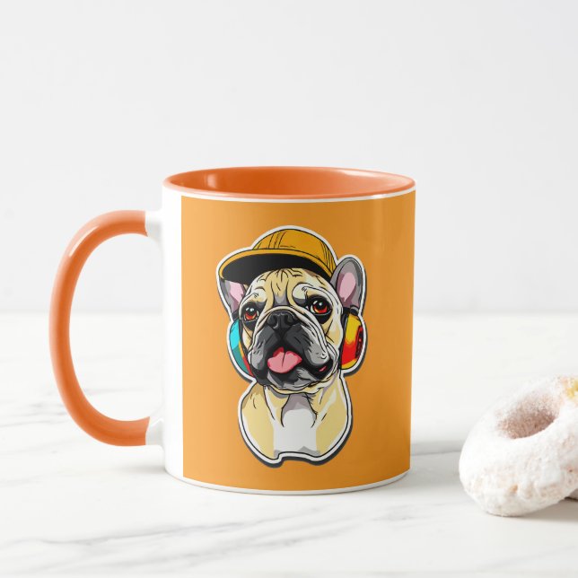 Caneca French Bulldog DJ (Com Donut)