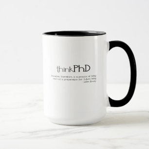 caneca frente e verso do thinkPhD