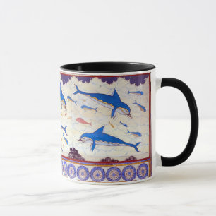 Caneca Fresco do golfinho do palácio de Minoan de Knosso