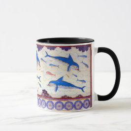 Caneca Fresco do golfinho do palácio de Minoan de Knossos