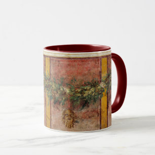 CANECA FRESCO ROMANO ANTIGO,MÁSCARA DE SÁTIRA,GARLANDA,FR