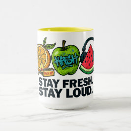 Caneca Fresh & Loud Pop‑Art Fruit Combo