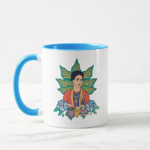 Caneca Frida Kahlo Colorful Floral Graphic