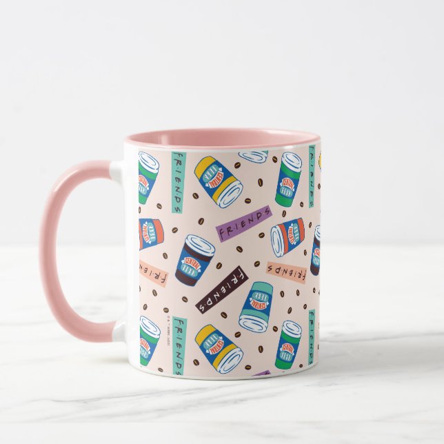 Caneca FRIENDS™ | Central Perk Padrão de Café Vibrante (Esquerda)