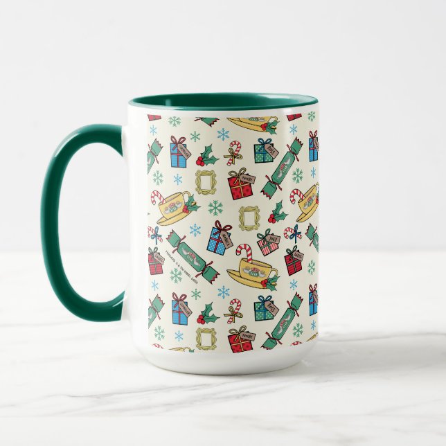 Caneca FRIENDS™ | Padrão de Ícone de Natal (Esquerda)