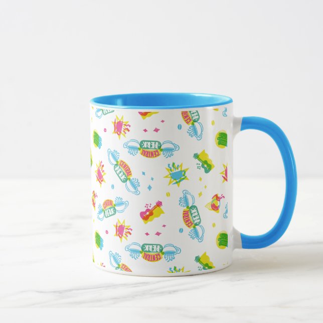 Caneca FRIENDS™ | Padrão Neon Central Perk (Direita)