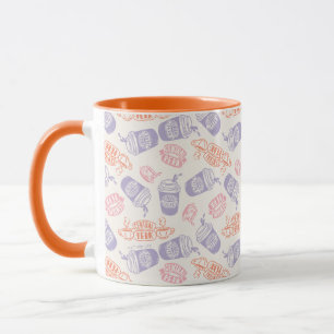 Caneca FRIENDS™ Pastel do Padrão Central Perk