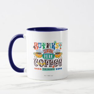 Caneca FRIENDS™ Primeiro Café Gráfico Vibrante