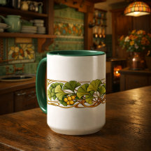 Friso Art Nouveau Retro Ginkgo Biloba