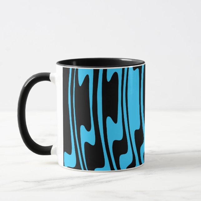 Caneca Friso de onda - Azul e Preto (Esquerda)