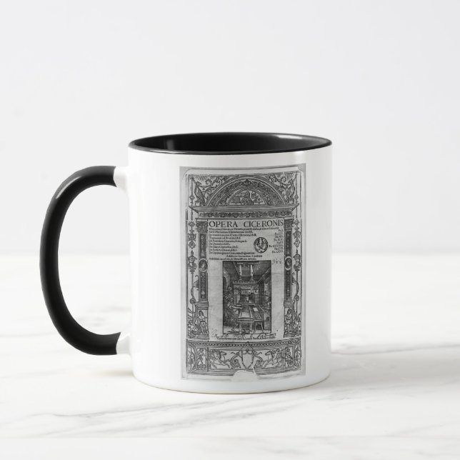 Caneca Frontispício da "ópera Ciceronis", publicado 1520 (Esquerda)