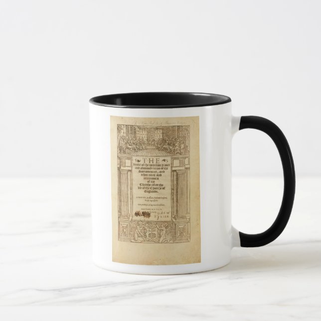 Caneca Frontispiece 'do livro de Prayer comum (Direita)