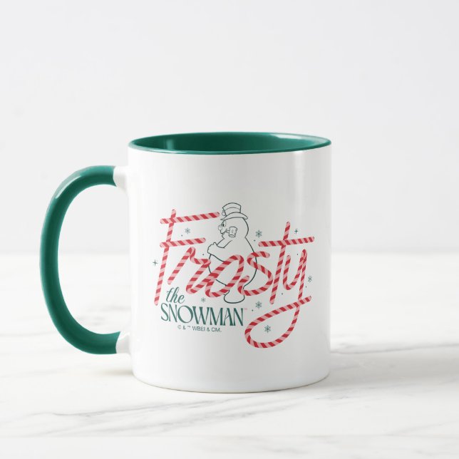 Caneca Frosty the Snowman Candy Cane Logo (Esquerda)