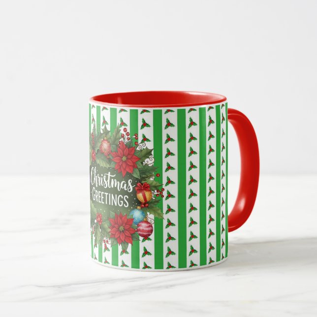 Caneca Frota de Natal nas cores de Natal (Frente Esquerda)