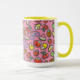 Caneca Fruity Sticker Elmo & Abby Cadabby Pattern