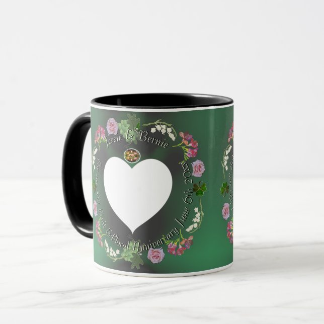 Caneca fruta 4 e Aniversário de Casamento Floral (Frente Esquerda)