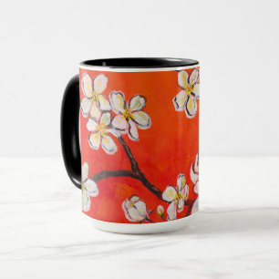 Caneca Fruta branca floresce Laranja Vermelho Cheiro de P