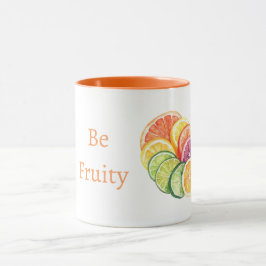 Caneca Fruta cítrica laranja seja frutada