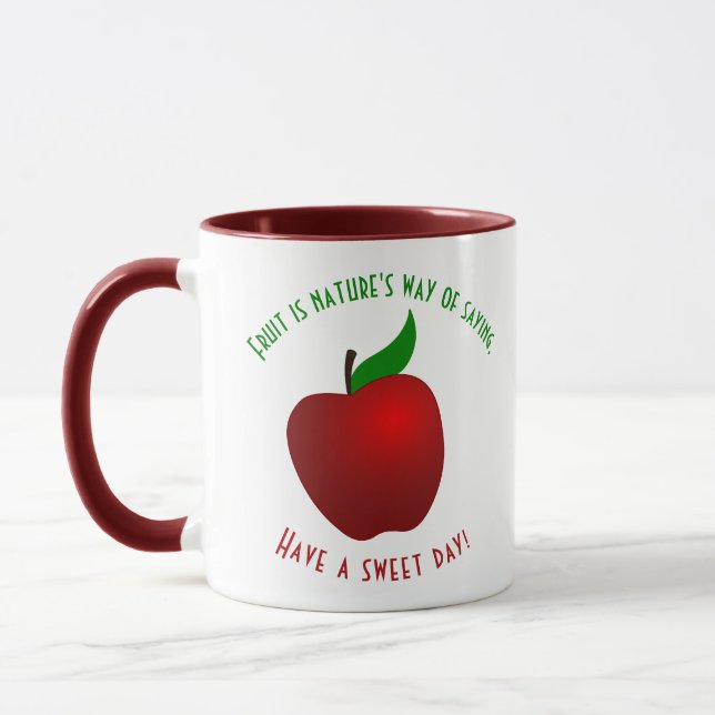 Caneca Fruta de Maçã Vermelha (Esquerda)