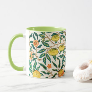 Caneca Fruta Romã William Morris Vintage 