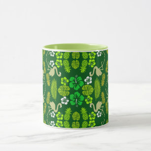 Caneca Fruta Tropical Verde Padrão