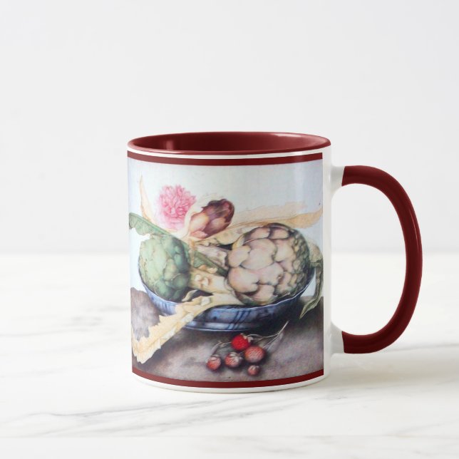 CANECA FRUTAS DA SEASON 4- ARTICHOKES, ROSA E STRAWBERRIE (Direita)