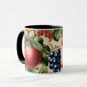 Caneca Frutas e flores do Jardim Italiano de Luxo