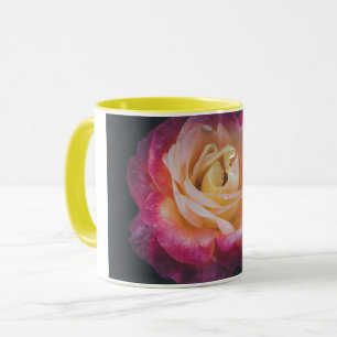 Caneca Fuchsia e rosa amarela