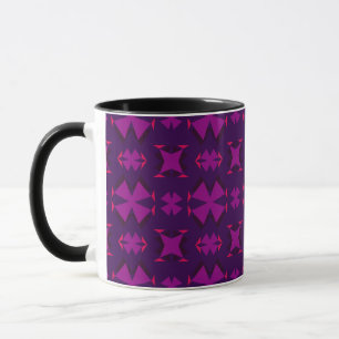 Caneca Fuchsia Geotech: A Vibrant Abstract Geometric Text