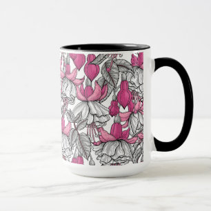 Caneca Fúcsia em branco e rosa
